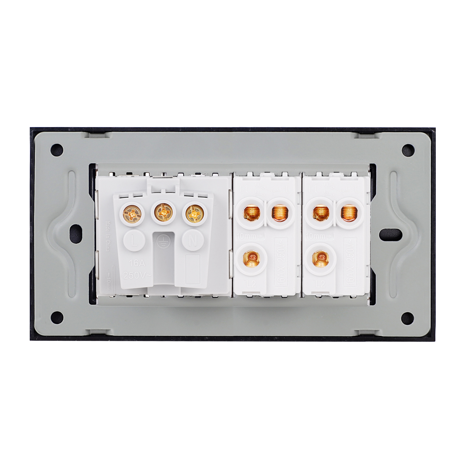 Intrerupator Dublu + Priza Luxion, Sticla, 4M - imagine 8