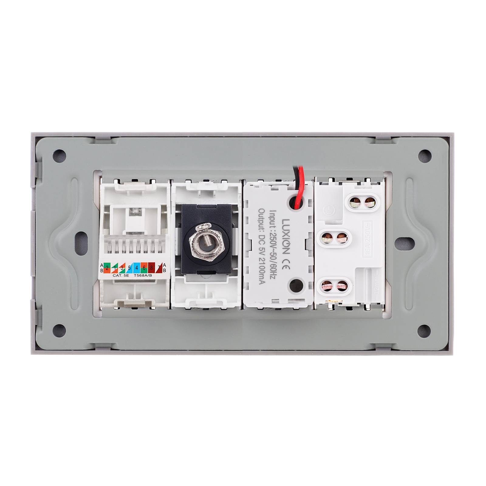 Priza Luxion 4M TV+Net+USB Rama Sticla - imagine 16