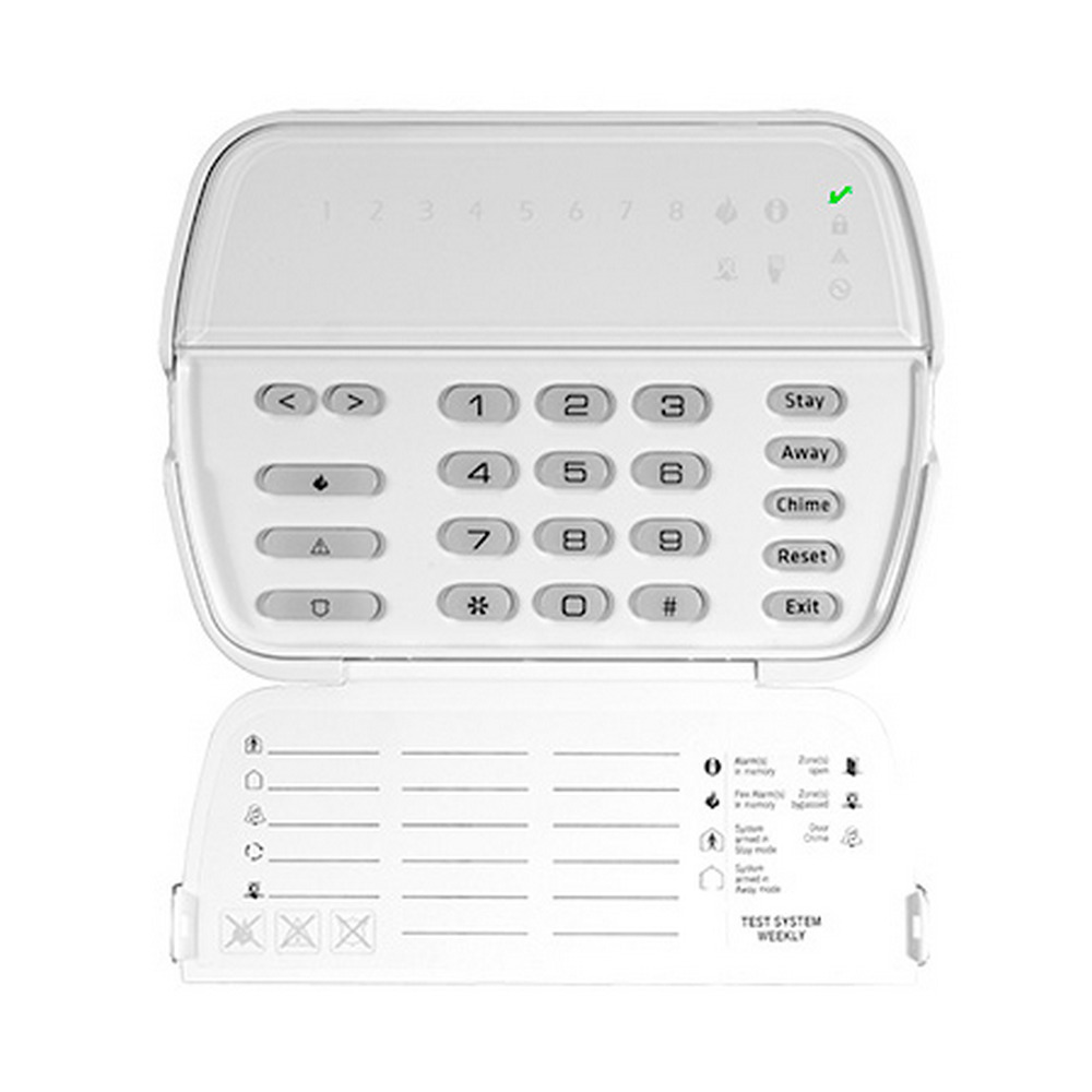 Tastatura LED, 8 zone afisate, 5 taste programabile, 4 LED-uri, modul radio inclus, DSC RFK5508