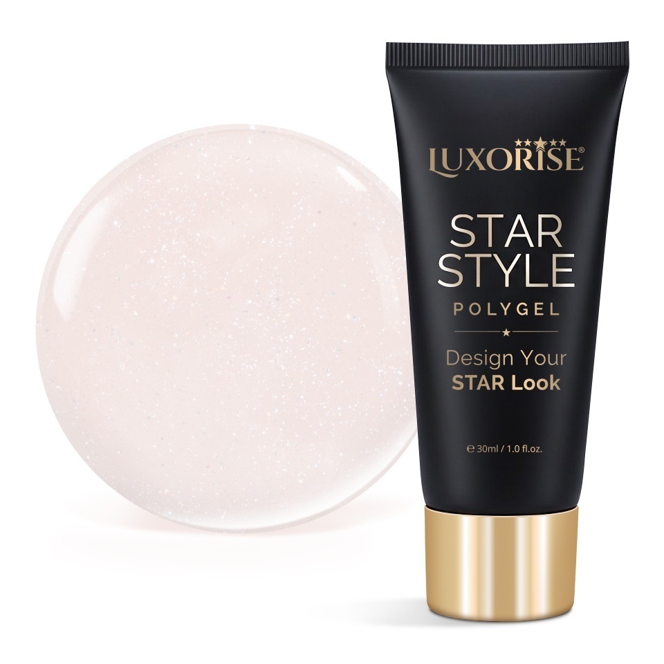 Polygel LUXORISE STAR STYLE - STAR NUDE Collection, Delicate Nude, 30ml