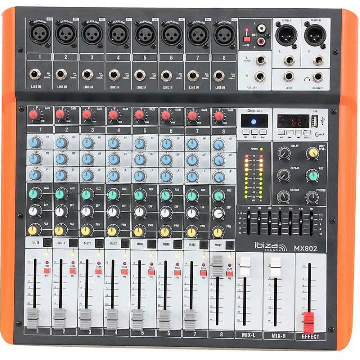 Mixer Ibiza MX802 8 Canale Profesional