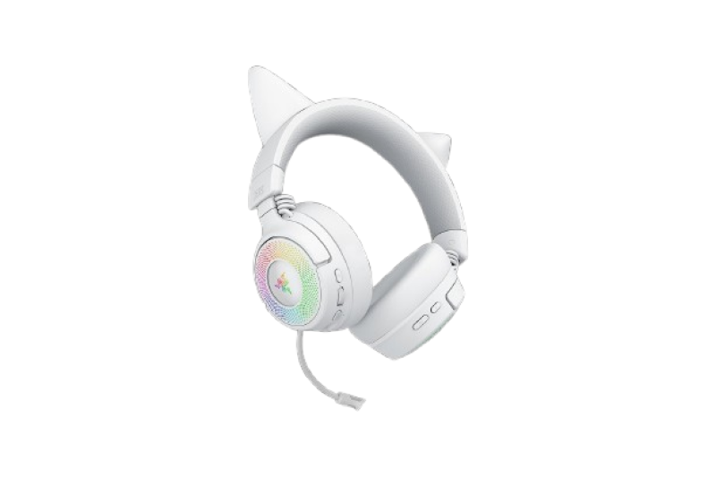 Casti Wireless Razer Kraken Kitty V3 Pro RGB Alb | THX Audio - imagine 1
