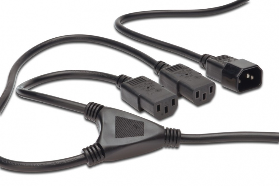 Cablu Y alimentare PC C14 la 2xC13, 1.8m