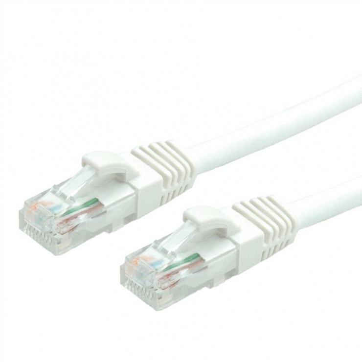 Cablu Retea UTP Cat 6A 0.3m Alb | Value