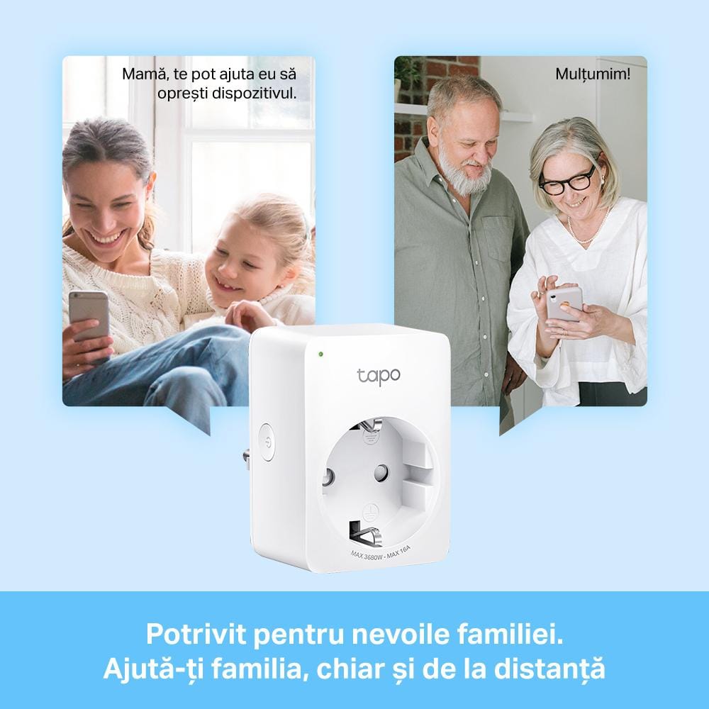 Priză Inteligentă TP-Link Tapo P110 (4 bucăți) - Monitorizare Consum - imagine 3