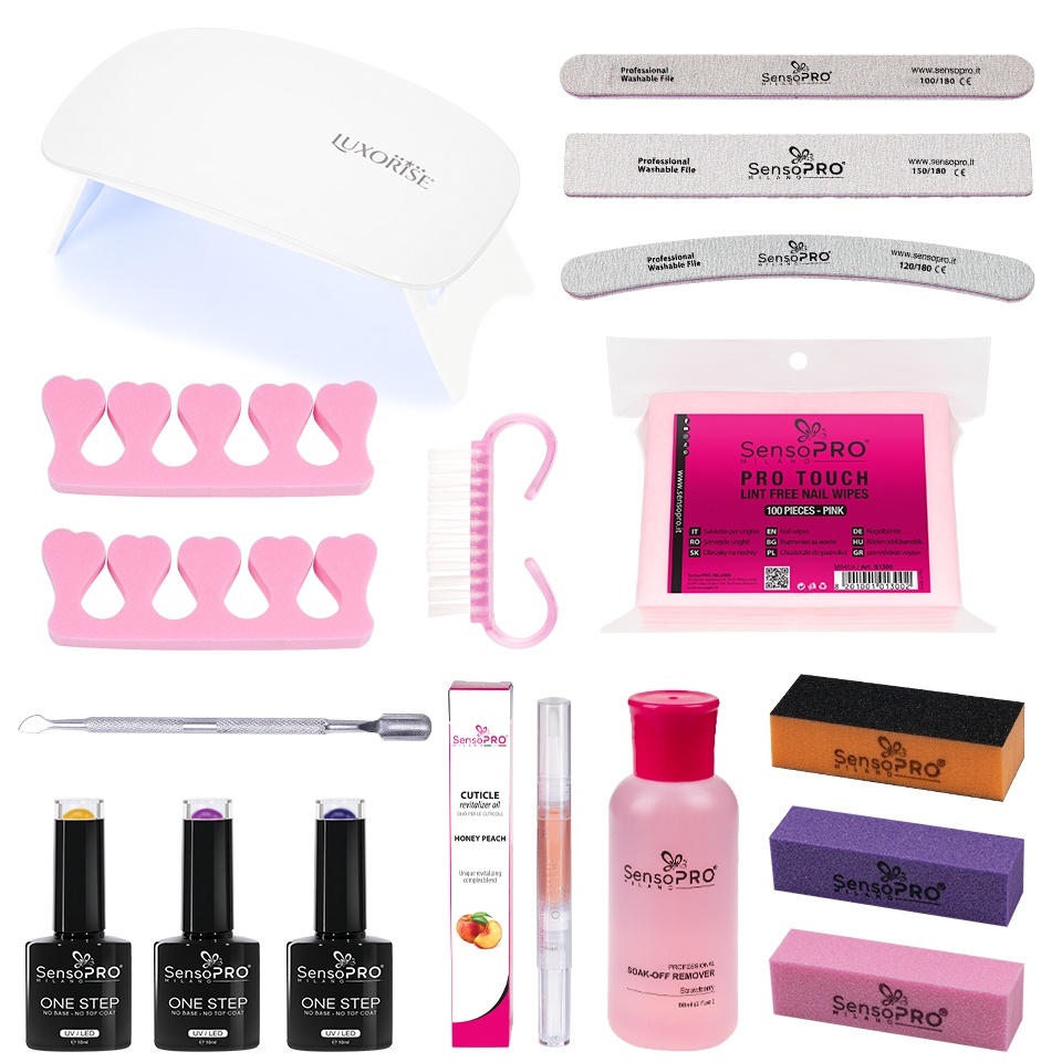 Kit Oja Semipermanenta One Step SensoPRO + Lampa LED - imagine 2