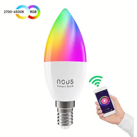 Bec LED Smart NOUS P4, RGB, WiFi, E14