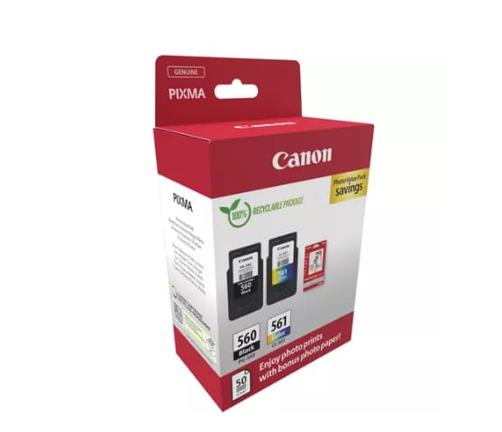Pachet Cartuse Canon PG-560/CL561 Value Pack + 50 Coli Foto - imagine 4