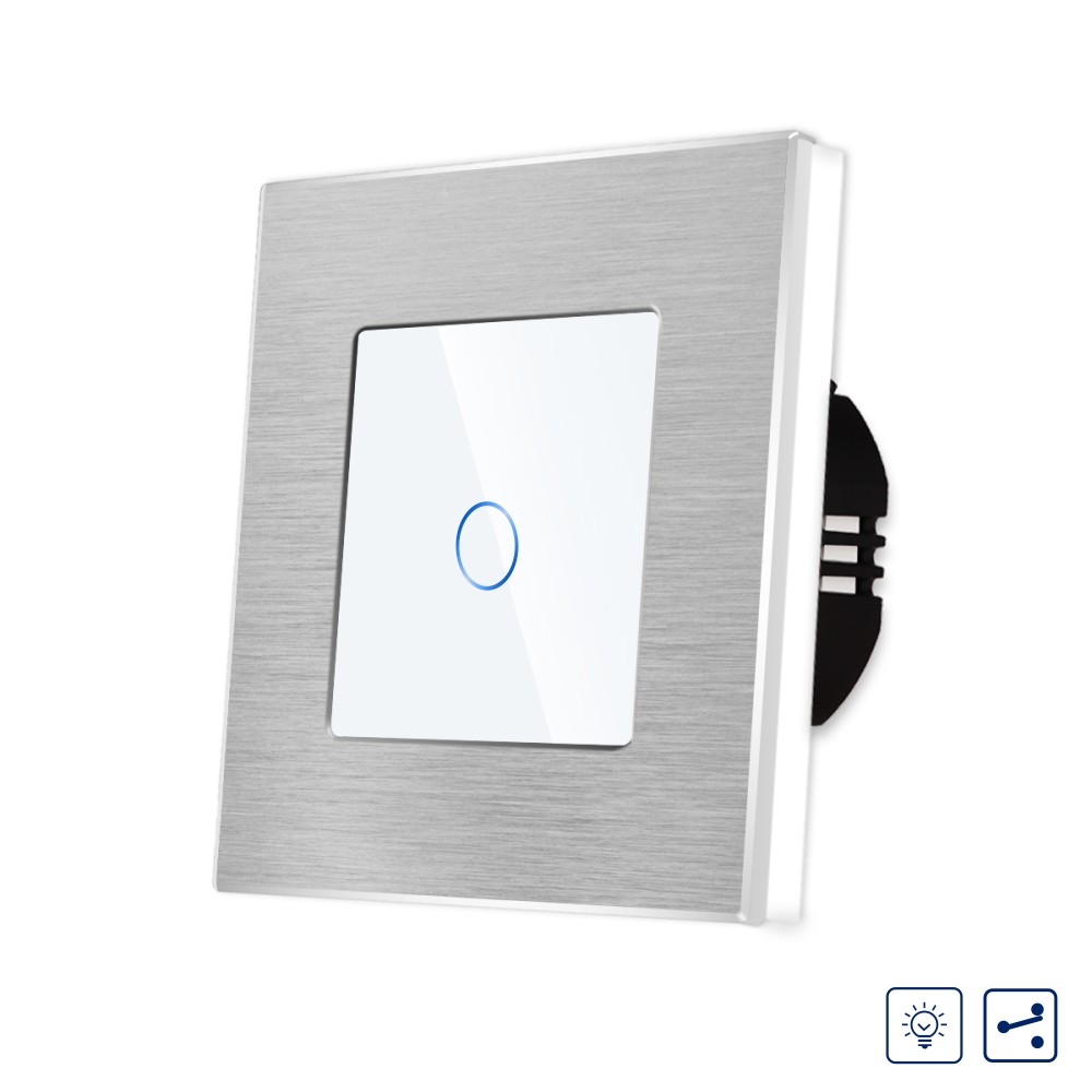 Întrerupător Touch Variator Aluminiu LUXION