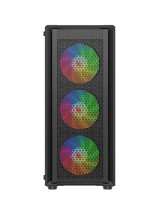 Carcasa Gaming DUNE Mid Tower ARGB Negru - 4 Ventilatoare Incluse - imagine 2