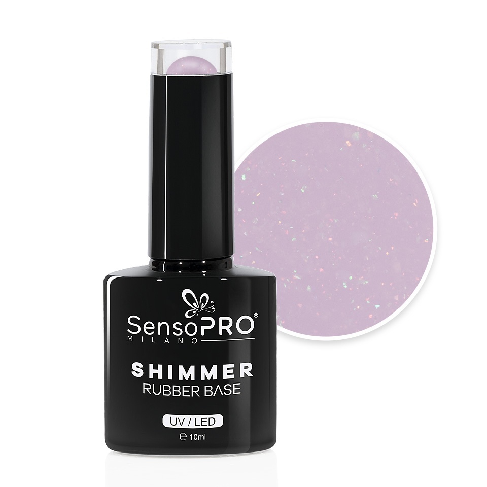 Shimmer Rubber Base SensoPRO Milano - #68 Nude Galaxy, 10ml