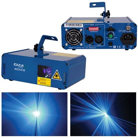Laser Albastru 80MW DMX Ibiza Light IBIZA80B