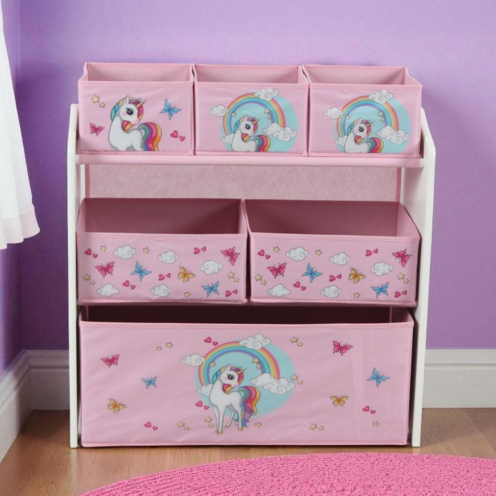 Dulap Depozitare Jucării Unicorns U-Grow - 6 Cutii Textile - imagine 5