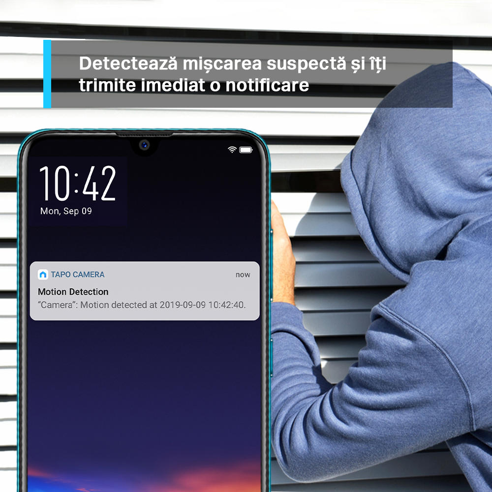 Camera Supraveghere WiFi TP-Link Tapo C210 - 3MP, Panoramare 360° - imagine 3