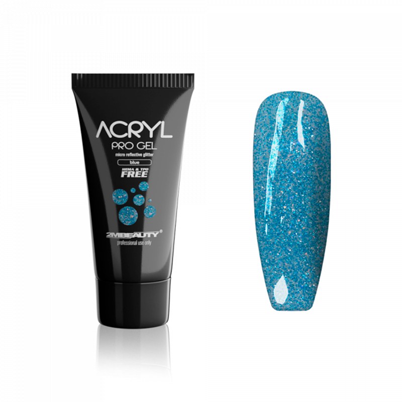 Acryl Pro Gel 2M Hema Free Glitter Blue 15g