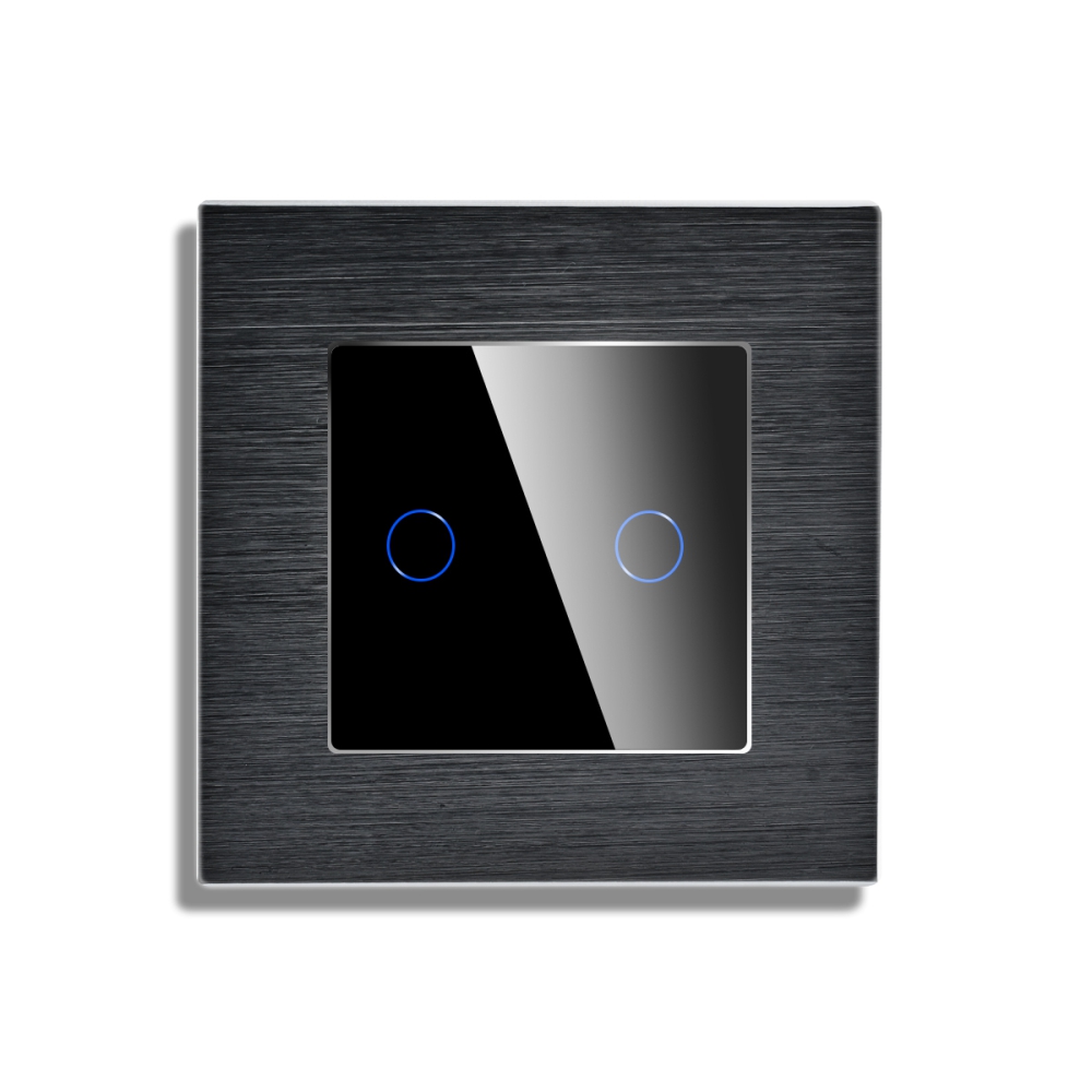 Intrerupator Touch Dublu Sticla Aluminiu, 1000W - imagine 6