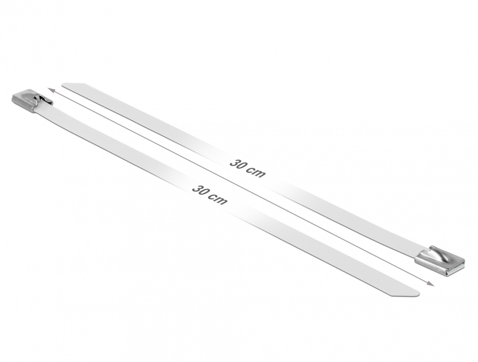 Set 10 Bride Otel Inox Delock 300mm, Albe