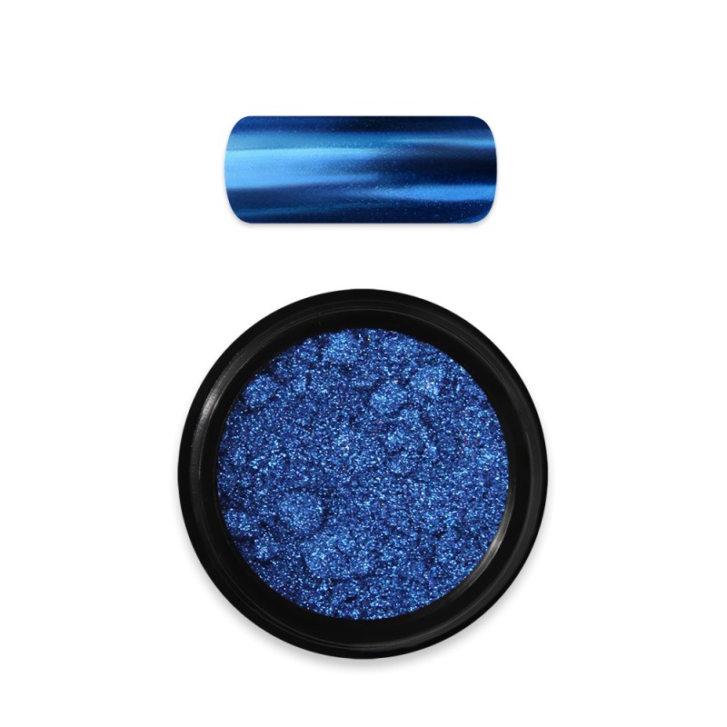 Praf Pigment Mirror Blue Nailshop - Efect Oglindă