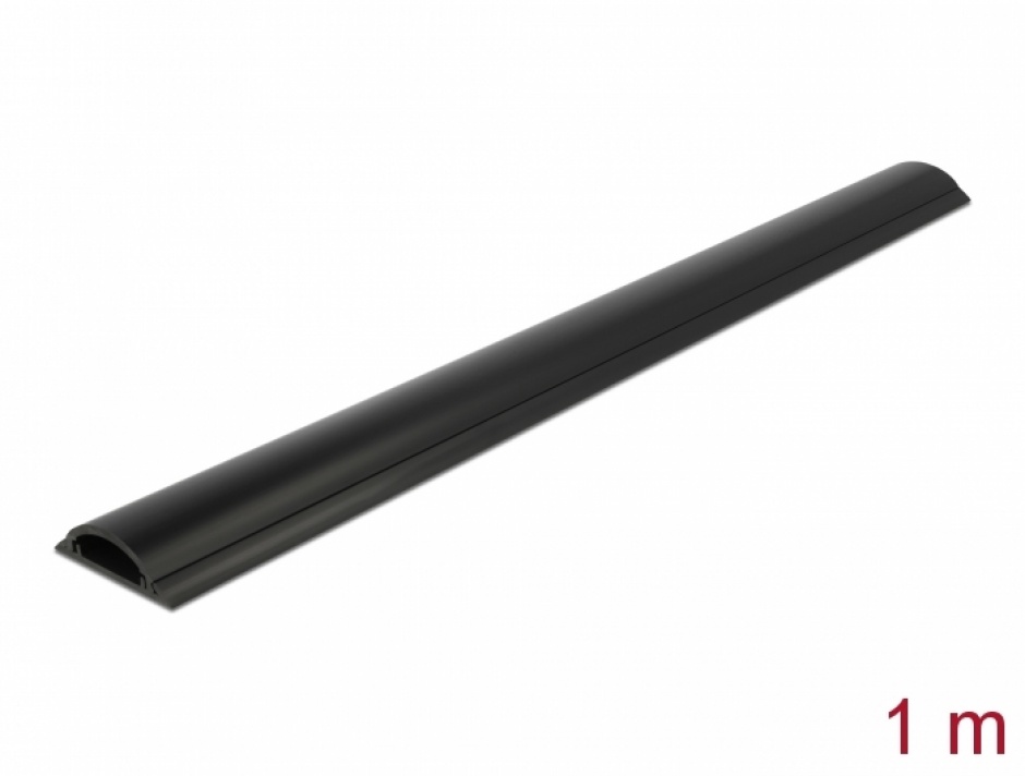 Canal Cablu PVC Delock 50x12mm, Negru