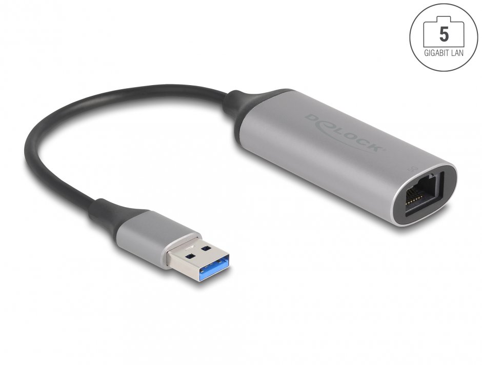 Adaptor USB-A la 5GbE Delock, LAN Rapid