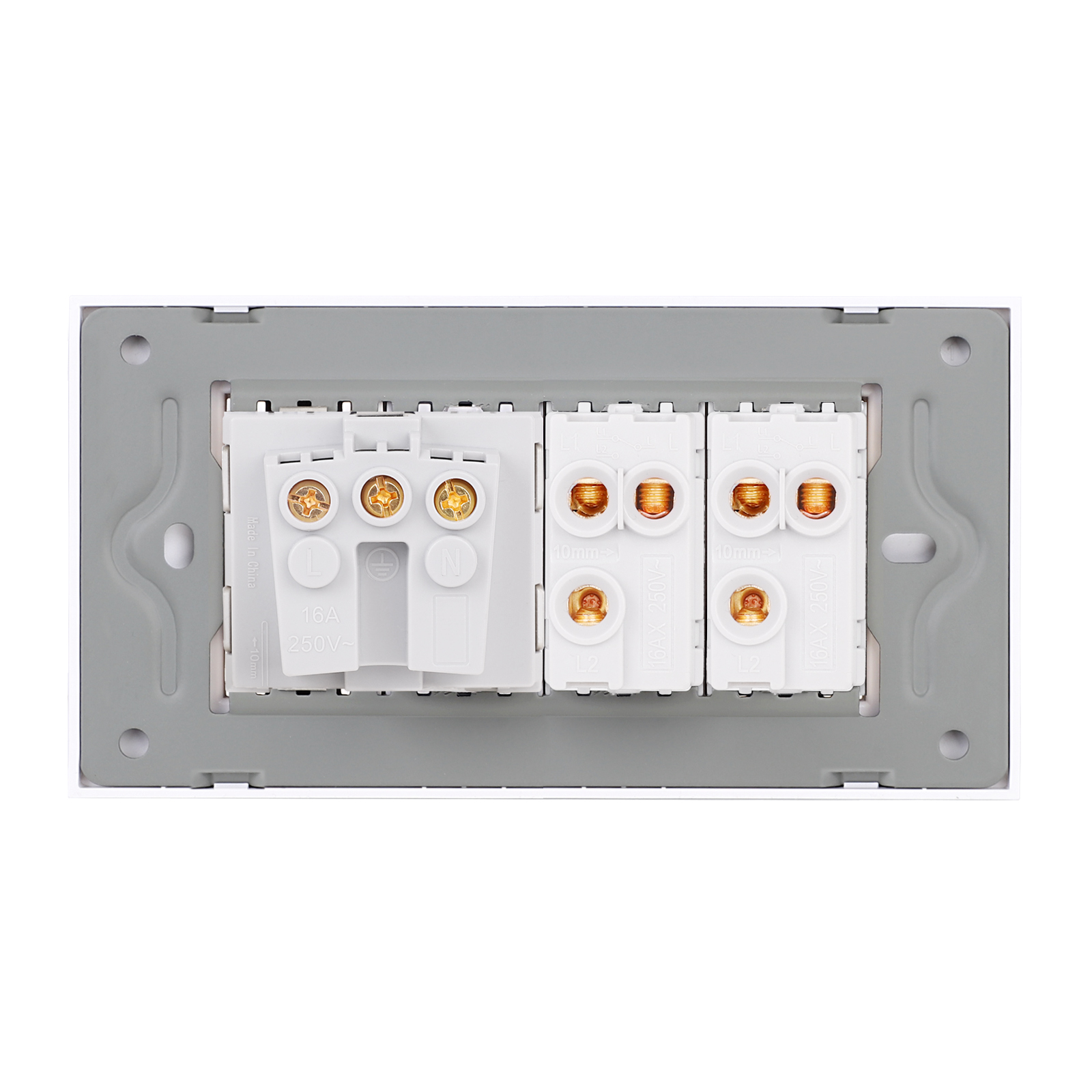 Intrerupator Dublu + Priza Luxion, Sticla, 4M - imagine 4