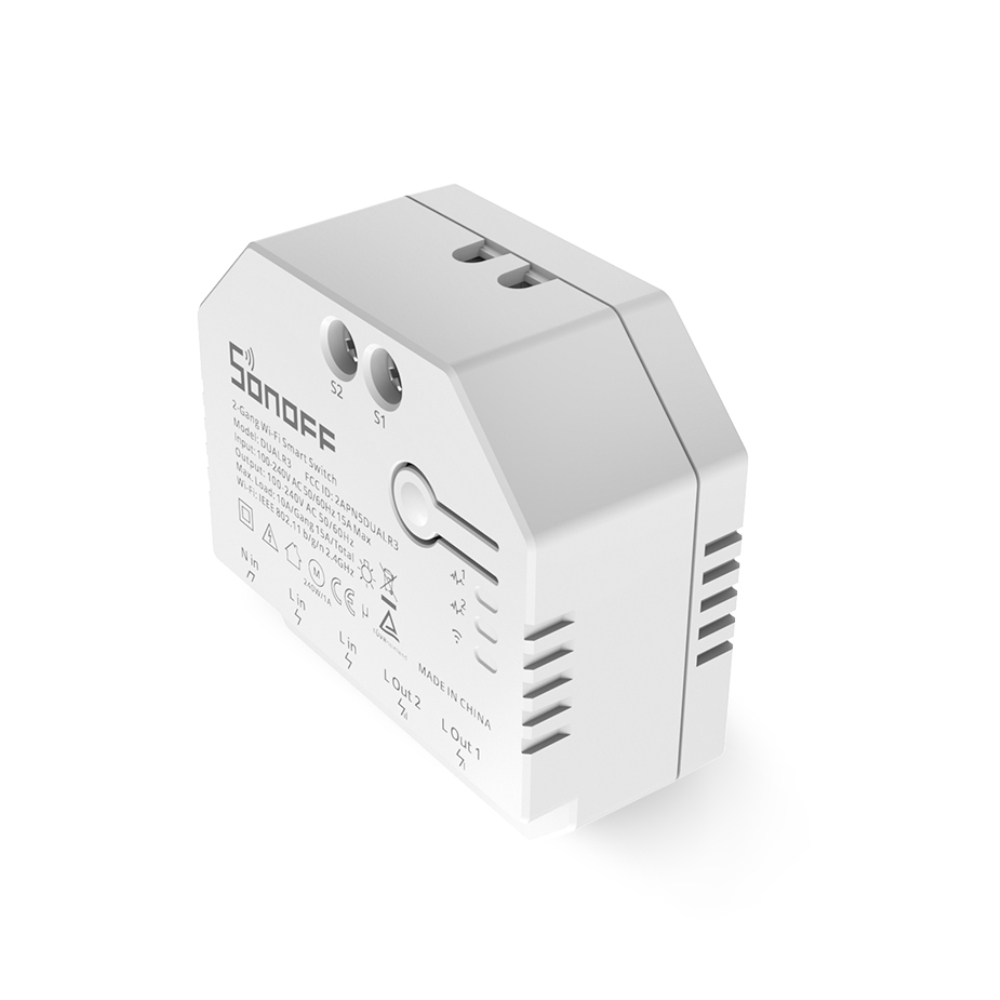 Sonoff Dual R3 Wi-Fi, 2 canale, Contor energie - imagine 4