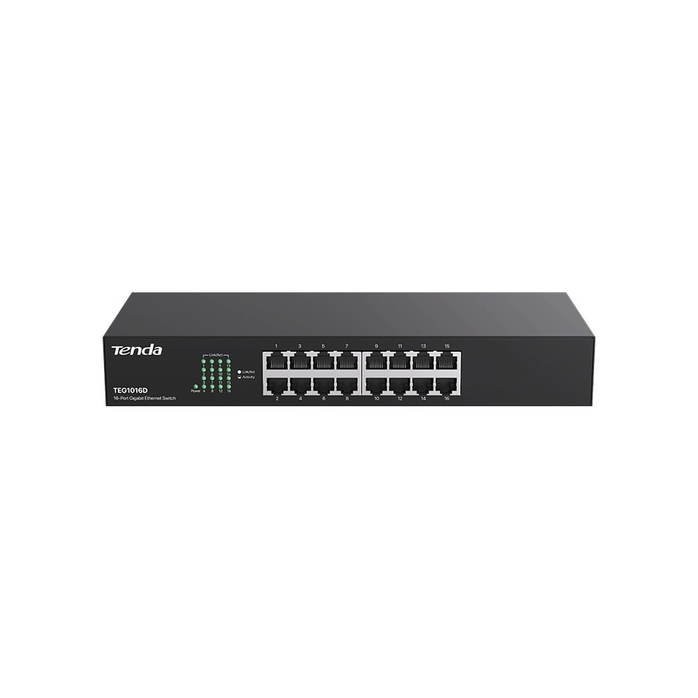 Switch Tenda TEG1016D, 16 Porturi Gigabit, Protecție 6KV