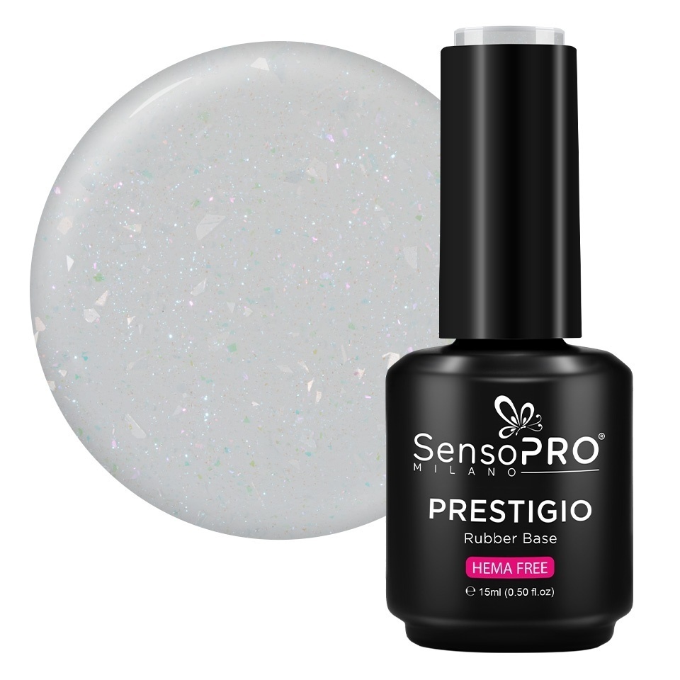Rubber Base PRESTIGIO Moon Dust 15ml, Hema Free