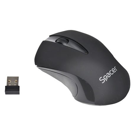 Mouse Wireless Spacer SPMO-W12 1000 DPI Negru - Plug & Play - imagine 2