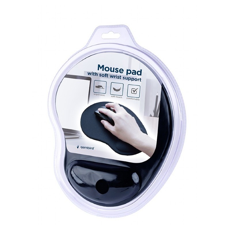 Mousepad Ergonomic Gembird MP-ERGO-01 cu Suport Încheietură - imagine 2
