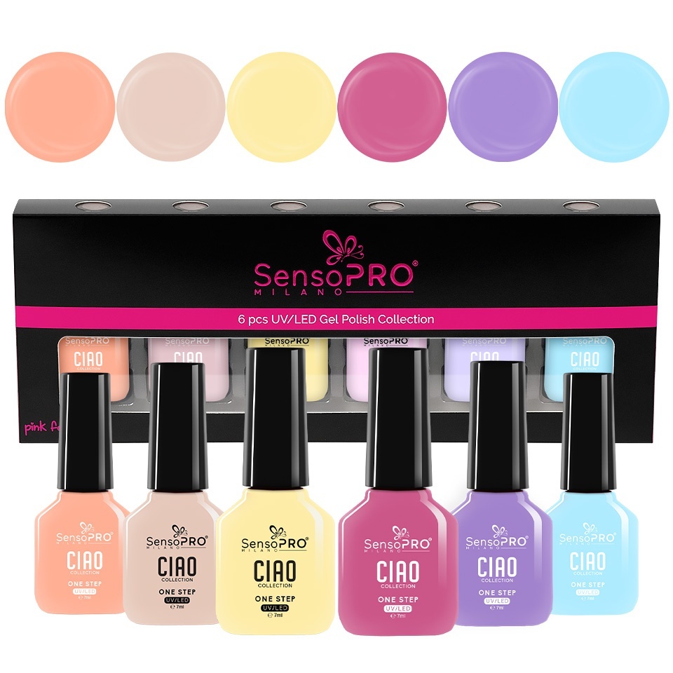 Set 6 Oje Semipermanente One Step SensoPRO Milano