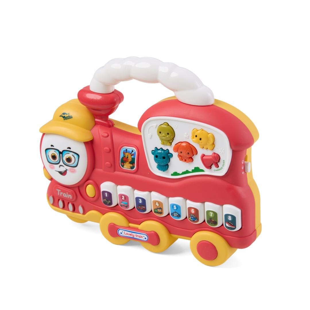 Trenulet cu Lumini si Sunete Momki - Jucarie Educativa 1 an+ - imagine 5