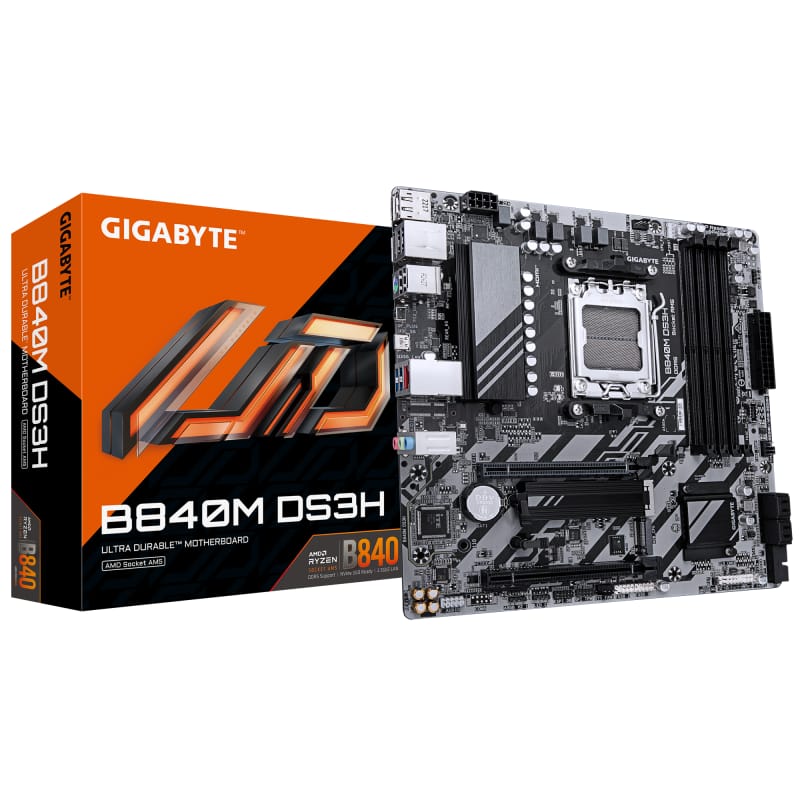 Placă de bază Gigabyte B840M DS3H AM5 mATX DDR5 - imagine 2