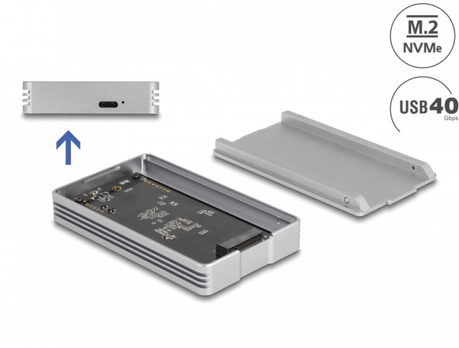 Delock 42018 Rack Extern USB4 M.2 NVMe SSD