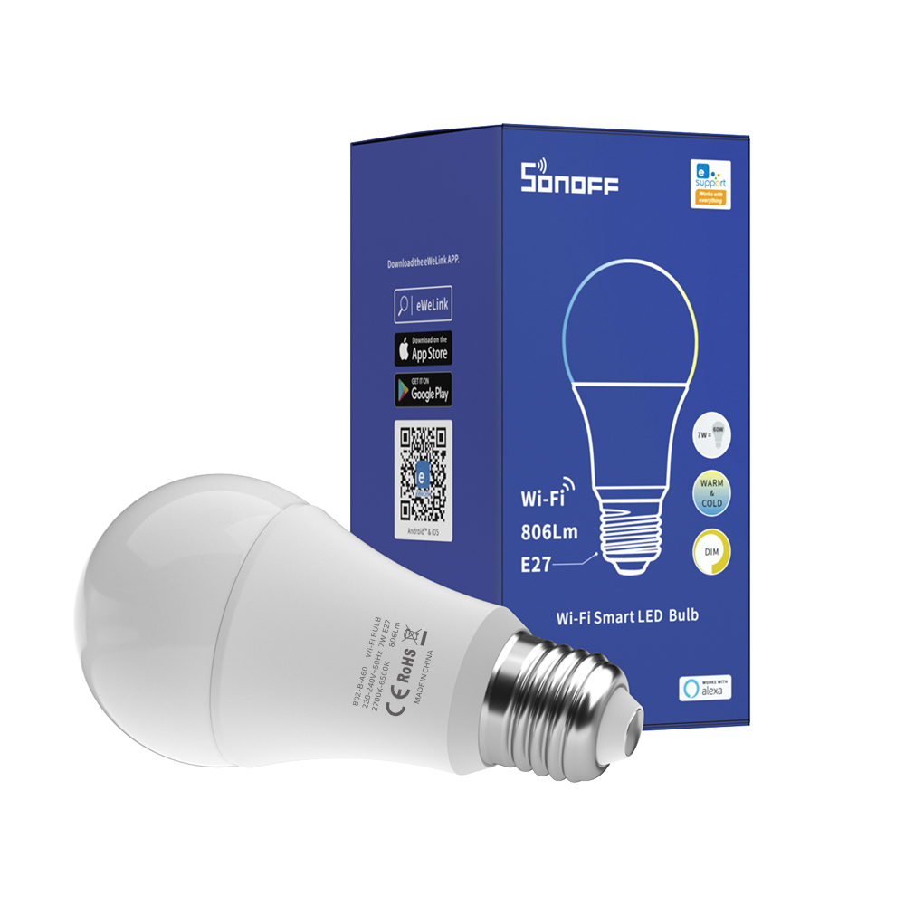 Bec Inteligent Sonoff 9W WiFi 806LM E27 - imagine 4