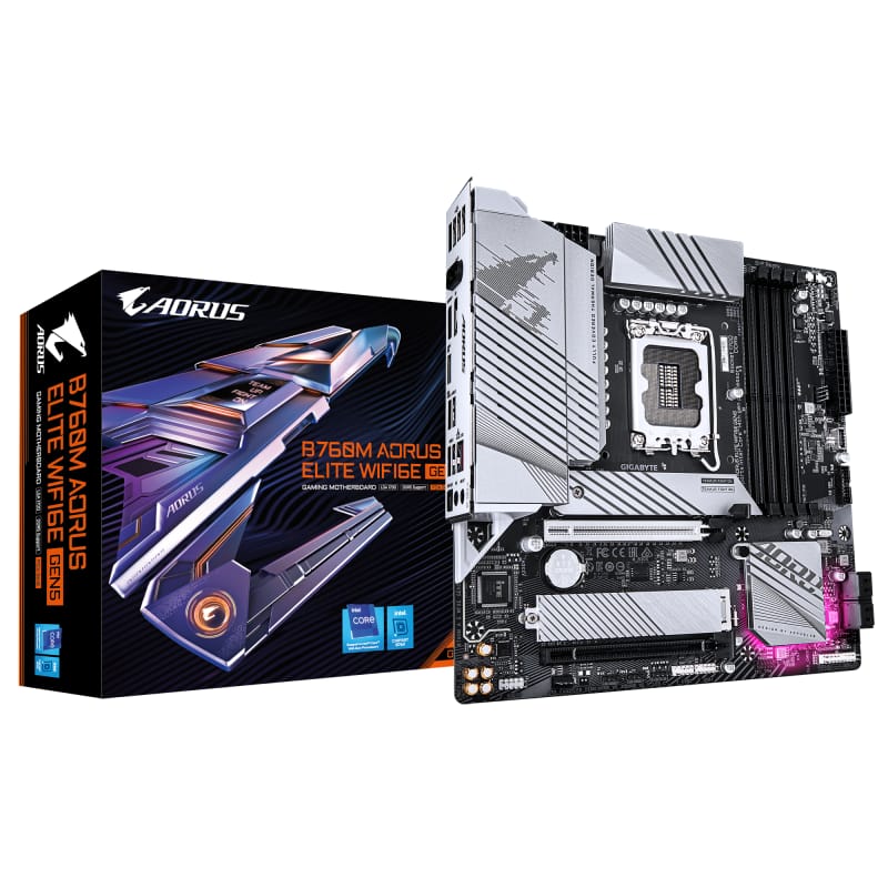 Placă de bază Gigabyte B760M AORUS ELITE WiFi6E Gen5 mATX - imagine 2