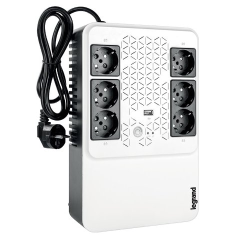 UPS Legrand MULTIPLUG 600, 600VA, 6 prize și USB