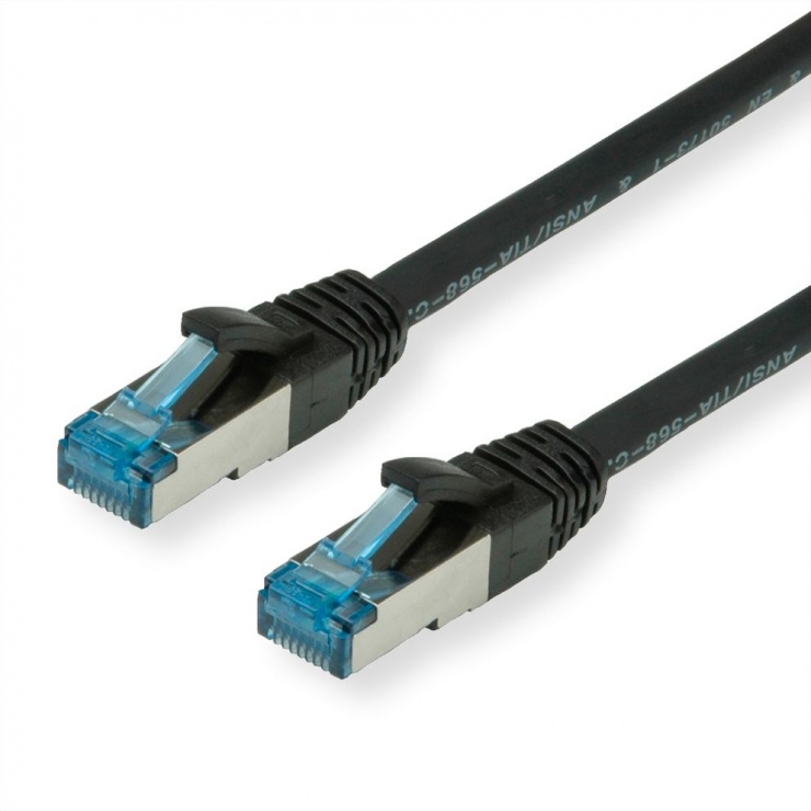 Cablu S/FTP Cat.6A 15m Negru Value