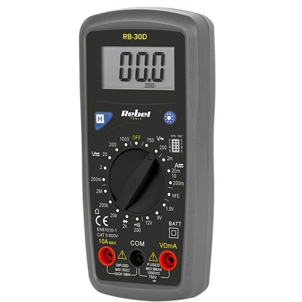 Multimetru Rebel RB-30D cu Afisaj Iluminat