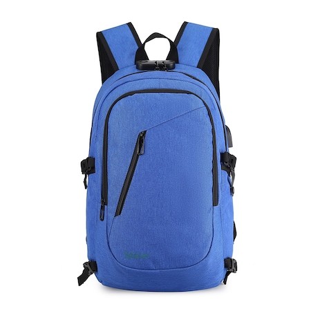 Rucsac Spacer USB 15.6" Waterproof Albastru