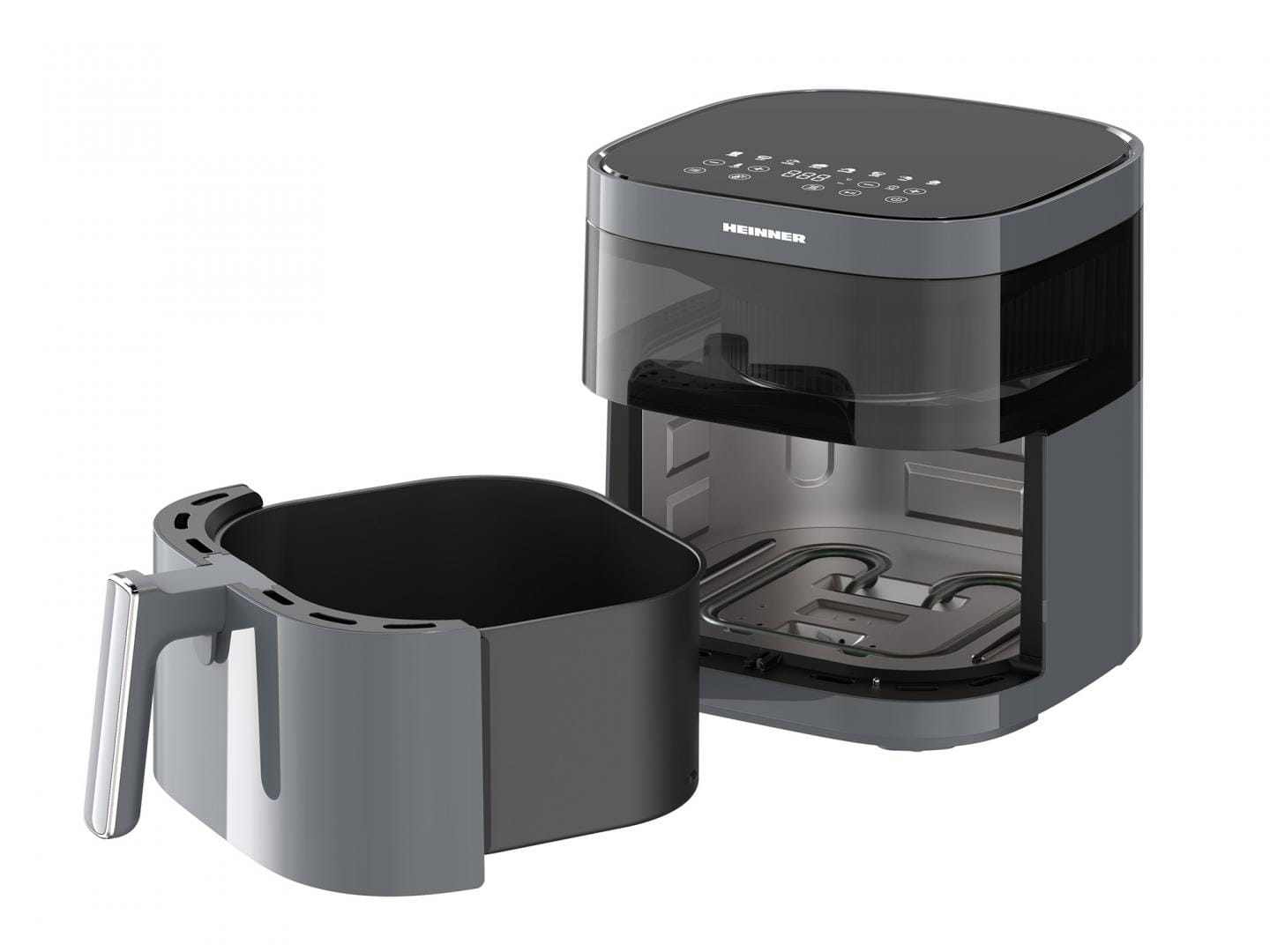 Friteuza Aer Cald Heinner DualHeat 5.7L 1700W - Fără Ulei - imagine 4