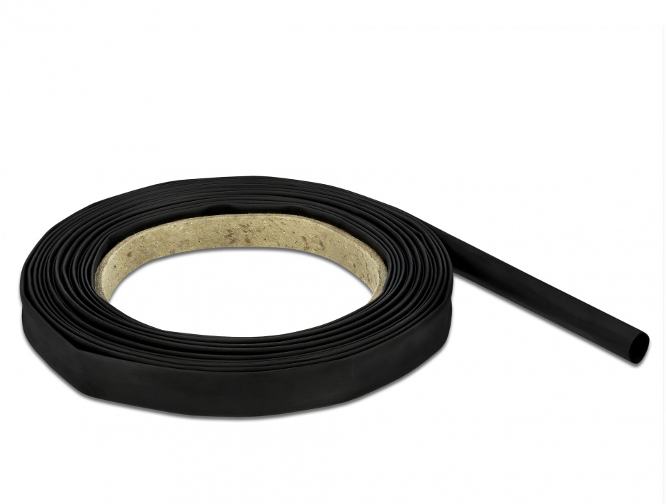 Tub Termocontractabil 5m x 8mm Negru Delock 18937