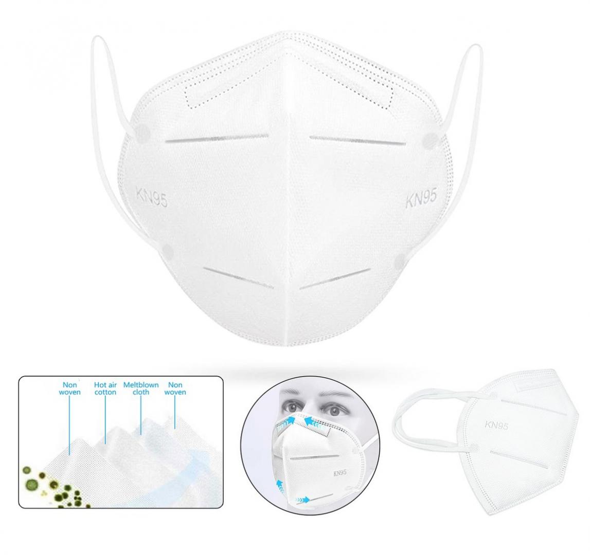 Măști FFP2 KN95 4-straturi Design 3D - 5 bucăți | Protecție 95% - imagine 3
