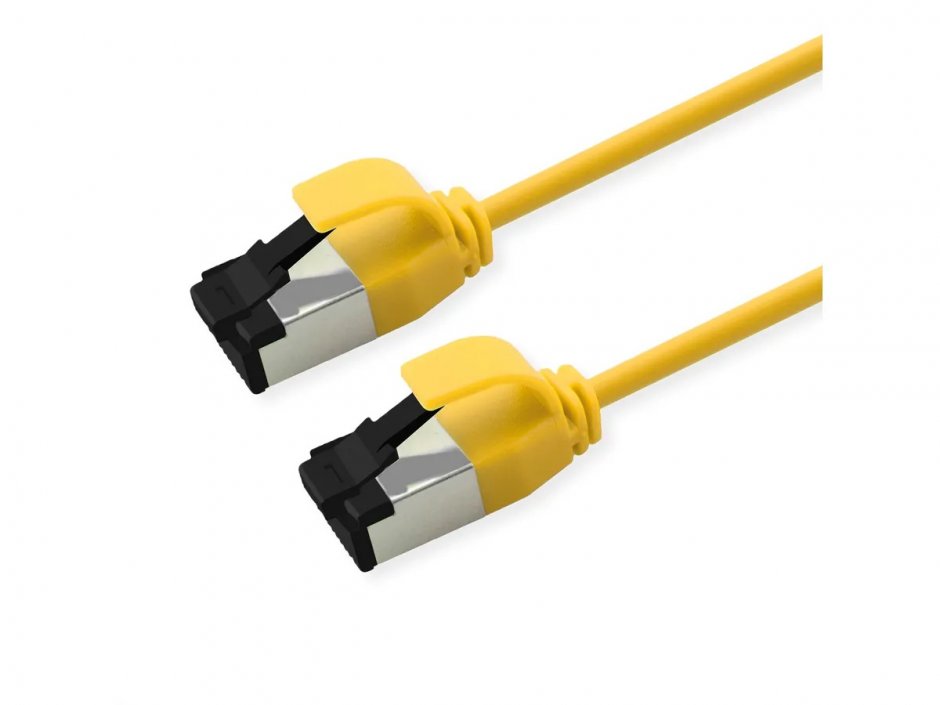 Cablu rețea Roline Cat 8.1 RJ45 0.5m Galben, 40 Gbps