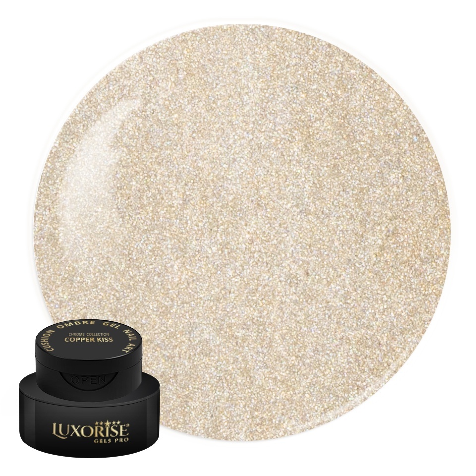Gel UV Nail Art Babyboomer LUXORISE Cushion Ombre Chrome - Copper Kiss, 2ml