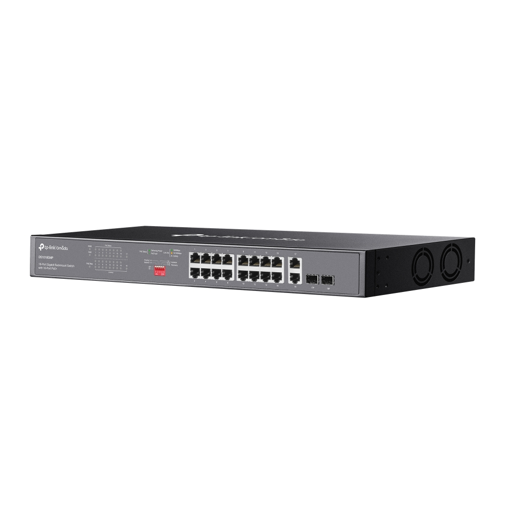 Switch TP-LINK DS1018GMP 18 Porturi PoE+ 250W Gigabit - imagine 3