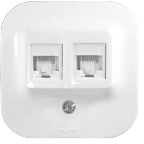 Priza dubla RJ45 Legrand Forix, alb