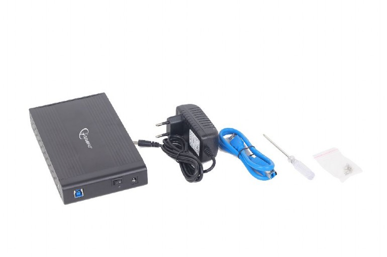Rack Extern HDD 3.5" SATA USB 3.0 Gembird EE3-U3S-3 Negru - imagine 3