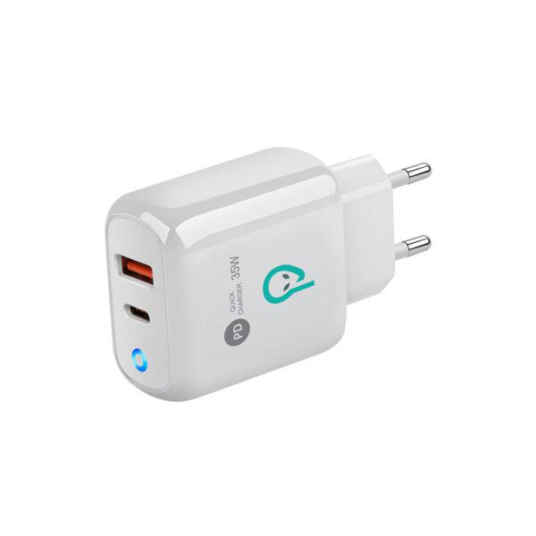 Alimentator Auto SPACER Quick Charge 35W USB-C PD - Alb - imagine 3