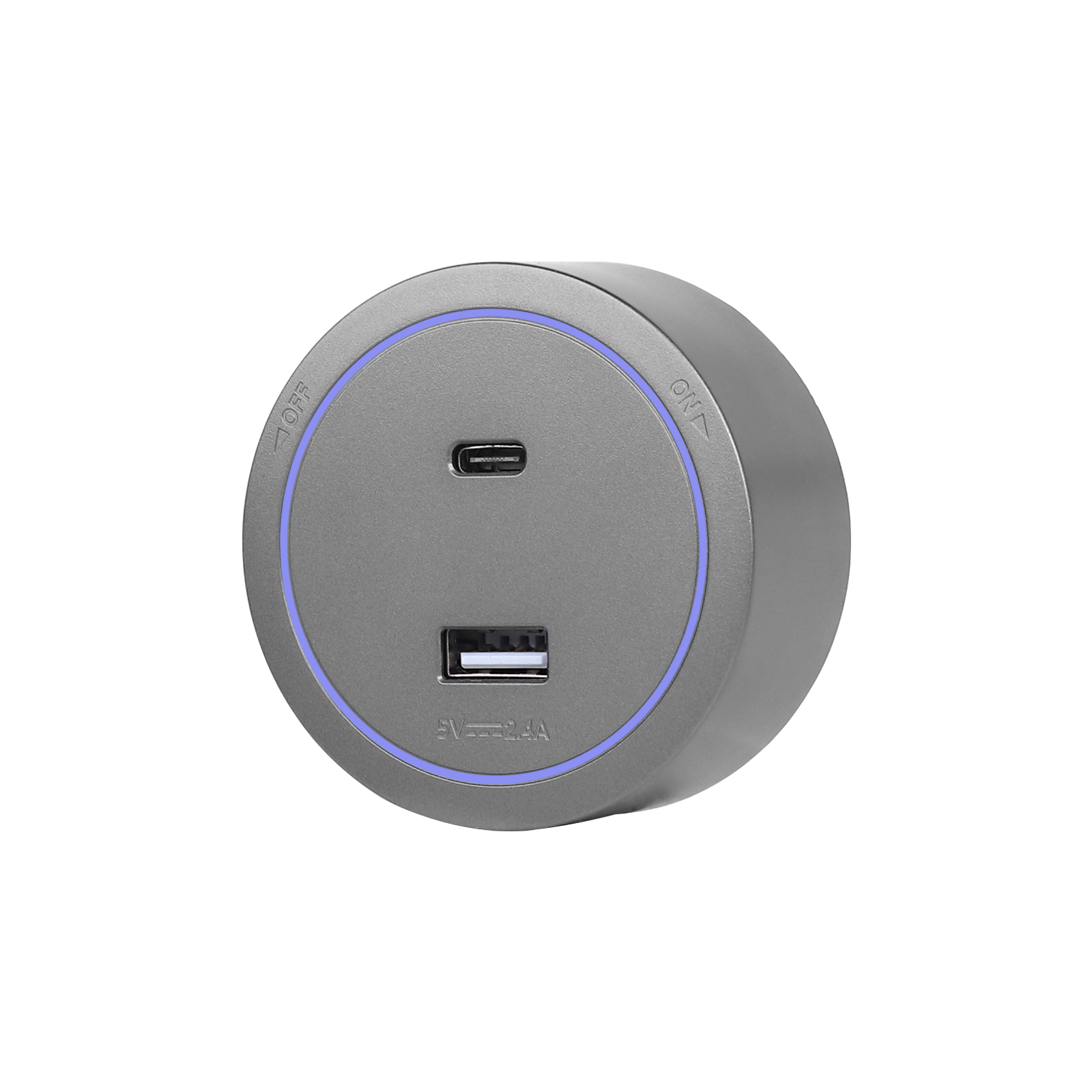 Priza Modulara USB A+C 20W pe Sina LUXION, Inel LED - imagine 3